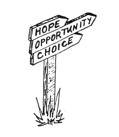 Talking Therapy Sign Hope Opportunity Choice