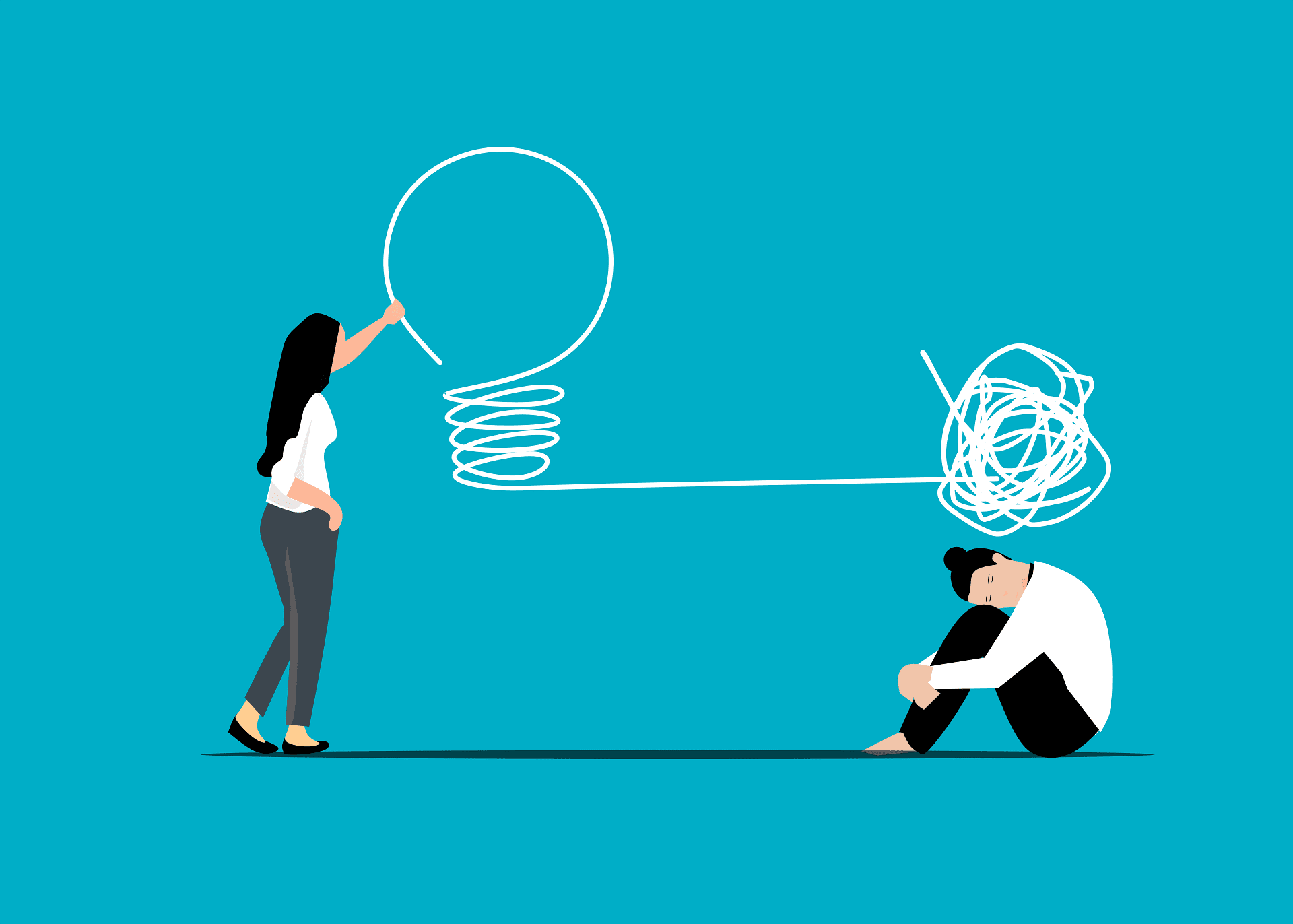 Counselling and Psychotherapy helping the client to understand their thoughts